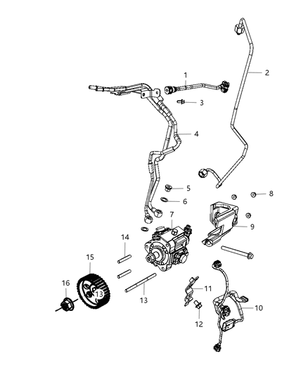 2012 Chrysler Town & Country Fuel Injection Pump Diagram