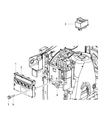 2012 Jeep Grand Cherokee Electrical Engine Controller Module Diagram for 5150611AC