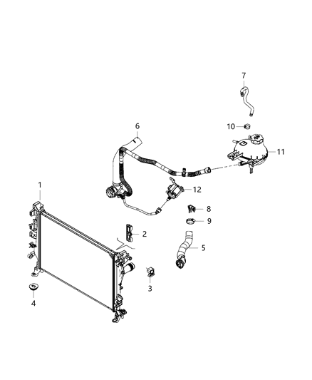 2019 Jeep Renegade Radiator And Related Parts Diagram 4