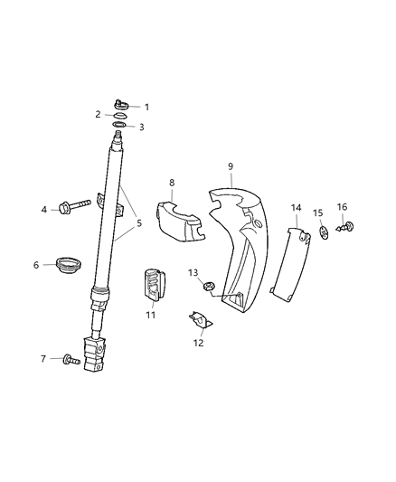 2006 Dodge Sprinter 2500 Column-Steering Diagram for 5129396AA