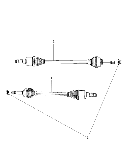 2007 Dodge Avenger Rear Axle Shafts Diagram