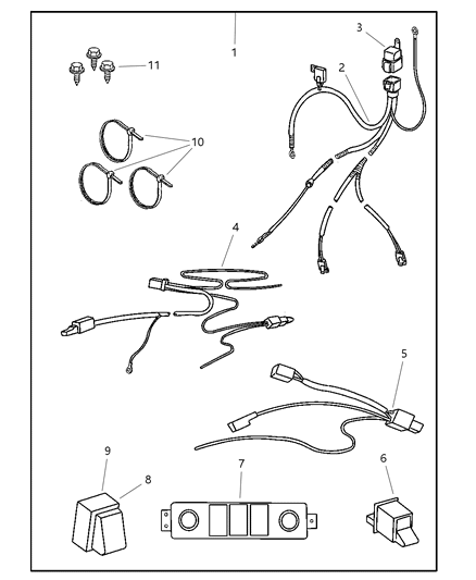 2001 Jeep Cherokee Installation Kit - Fog Diagram