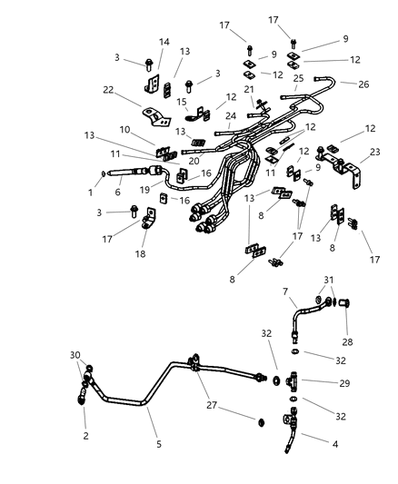 2002 Dodge Ram 2500 Washer-Fuel Pump Diagram for 5015576AB