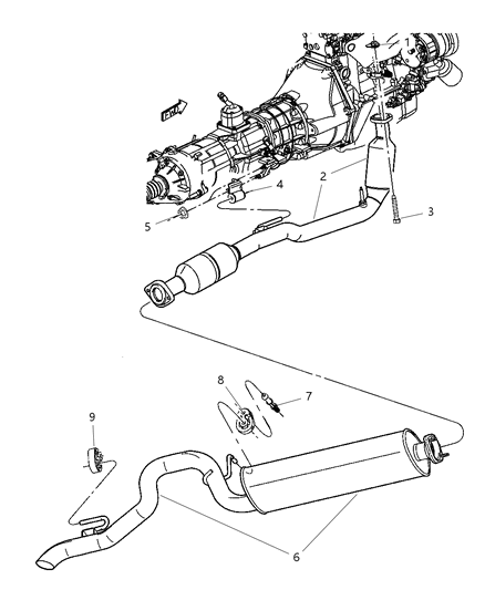 2003 Jeep Liberty Exhaust System Diagram 1