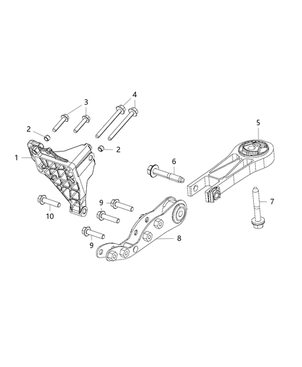 2015 Ram ProMaster 3500 Support-Transmission Mount Diagram for 68159672AA