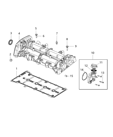 2019 Jeep Cherokee Cylinder Head & Cover Diagram 4