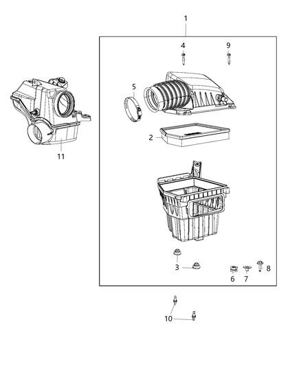 2017 Chrysler Pacifica Filter-Air Diagram for 68214516AA