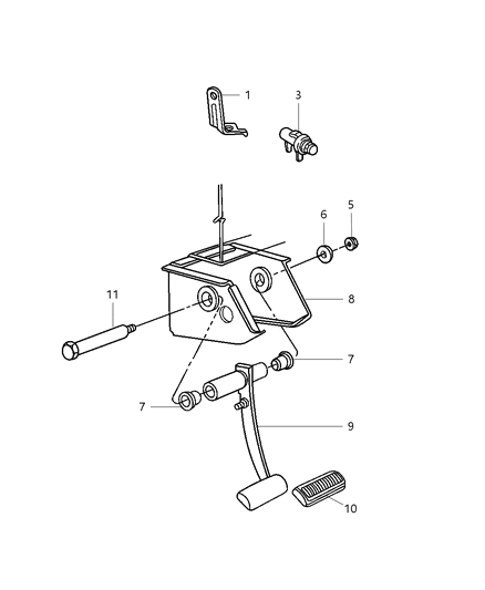 1997 Dodge Ram Van Brake Pedals Diagram