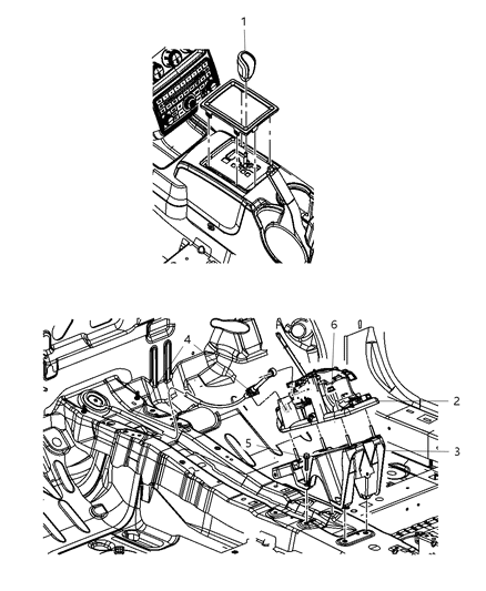 2010 Dodge Journey Gearshift Controls Diagram 3