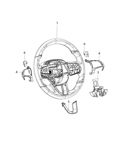 2015 Dodge Challenger Steering Wheel Assembly Diagram 1