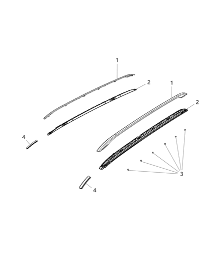 2020 Jeep Compass Roof/Luggage Rack Diagram