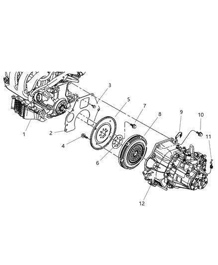 2004 Dodge Neon Clutch, Modular Diagram 1