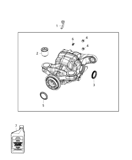 2019 Dodge Charger Housing And Differential With Internal Components Diagram 1