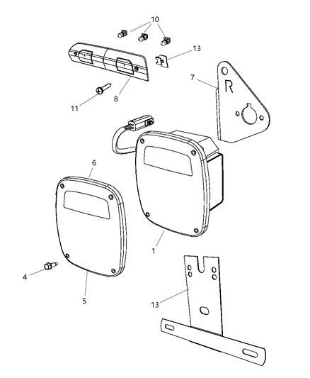 2009 Dodge Ram 2500 Lamps - Rear Diagram 2