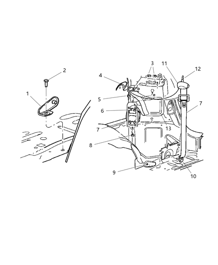 2004 Chrysler Pacifica Cover-Adjustable Turning Loop Diagram for YR301DVAA