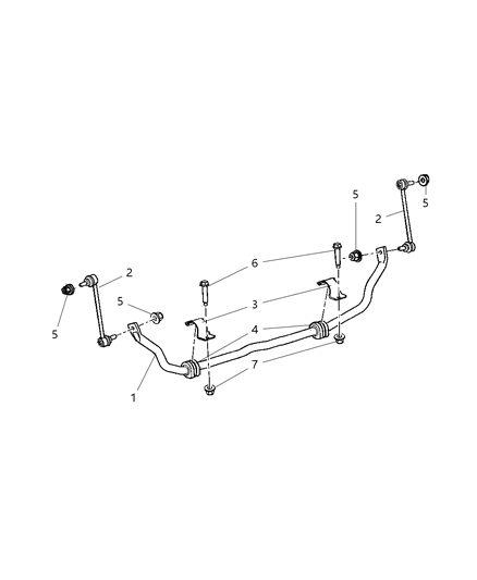 2007 Dodge Caravan BUSHING-SWAY ELIMINATOR Diagram for 4743041AD