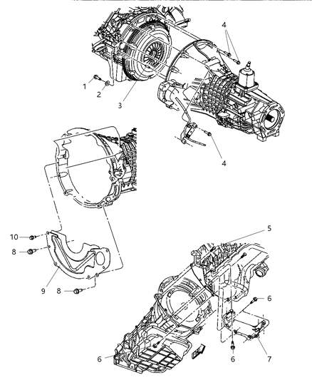 2004 Dodge Dakota Housing & Pan, Clutch Diagram