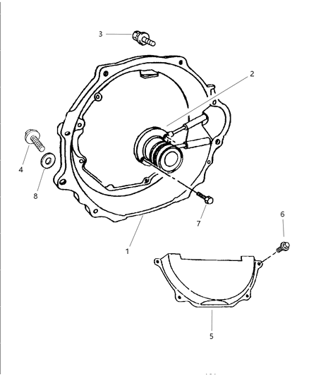 1997 Dodge Viper Shield-Transmission Dust Diagram for 5245010