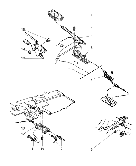 2003 Jeep Wrangler Lever-Park Brake Diagram for 52128203AC