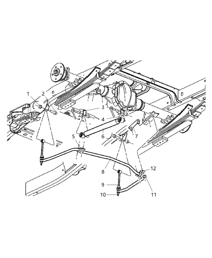 2006 Dodge Ram 1500 Stabilizer Bar - Rear Diagram