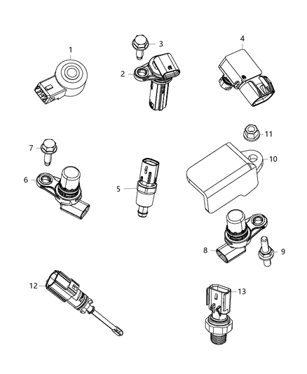 2015 Ram ProMaster City Sensors, Engine Diagram