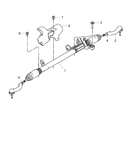 2009 Chrysler Sebring Gear Rack & Pinion Diagram