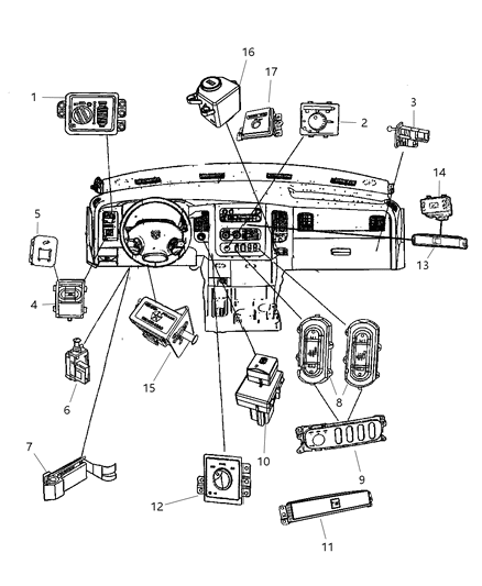 2009 Dodge Ram 3500 Switch-HEADLAMP Diagram for 4602885AB