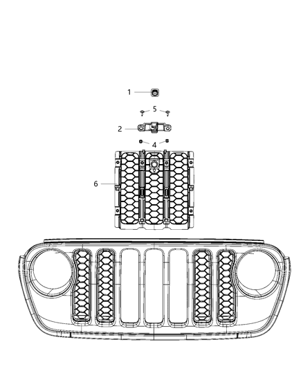 2020 Jeep Gladiator Camera Diagram for 68436466AA