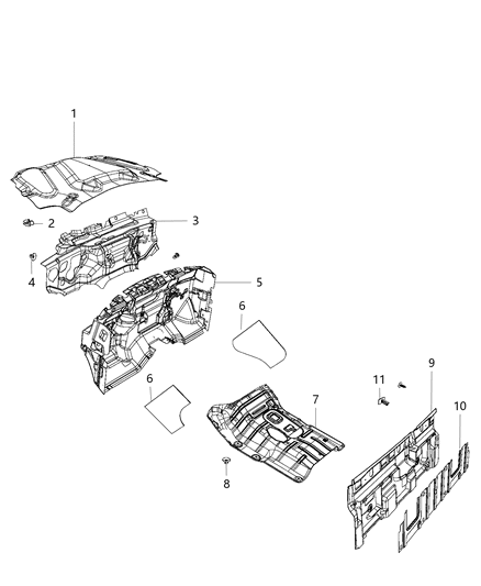 2021 Ram 1500 SILENCER-Panel Inner Diagram for 7AU80LC5AA