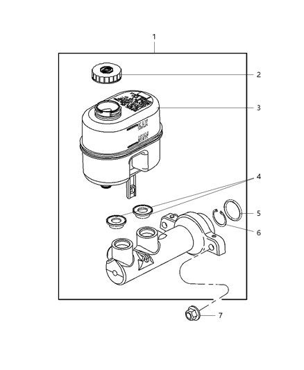 2006 Dodge Durango Brake Master Cylinder Diagram 1