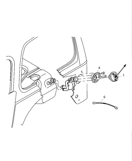 2005 Jeep Wrangler Fuel Filler Tube Diagram