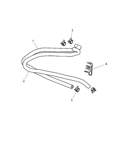 1999 Jeep Wrangler Heater Hoses Diagram 2