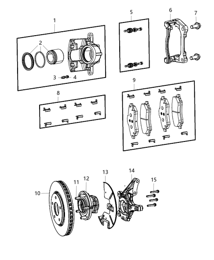 2013 Dodge Grand Caravan Front Brakes Diagram