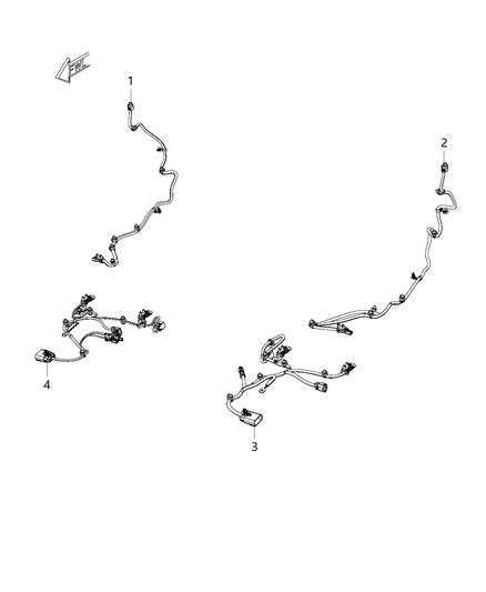 2019 Jeep Wrangler Wiring - Front Seats Diagram 1