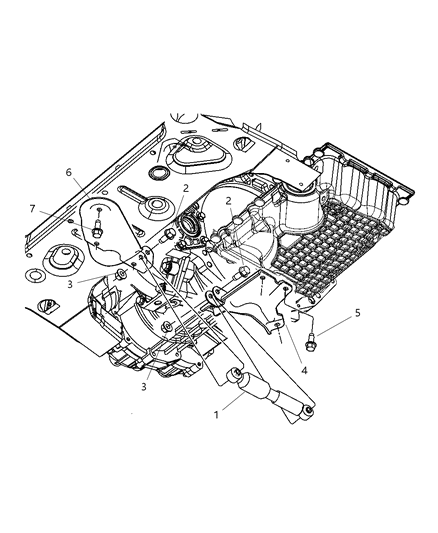 2004 Dodge Stratus Transmission Damper & Lower Collar Diagram