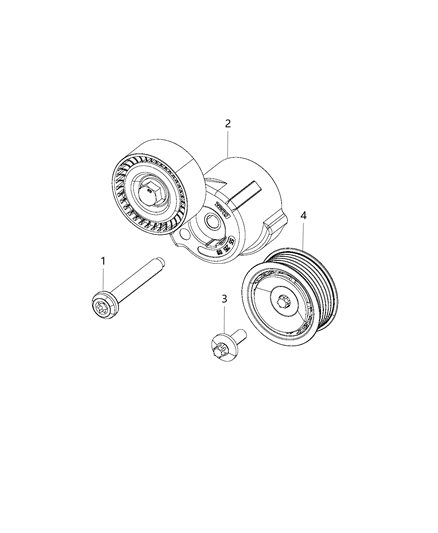 2019 Jeep Compass Bolt-6 LOBE RECESSED Head Diagram for 6510291AA