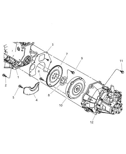 2004 Chrysler PT Cruiser Clutch, Modular Diagram