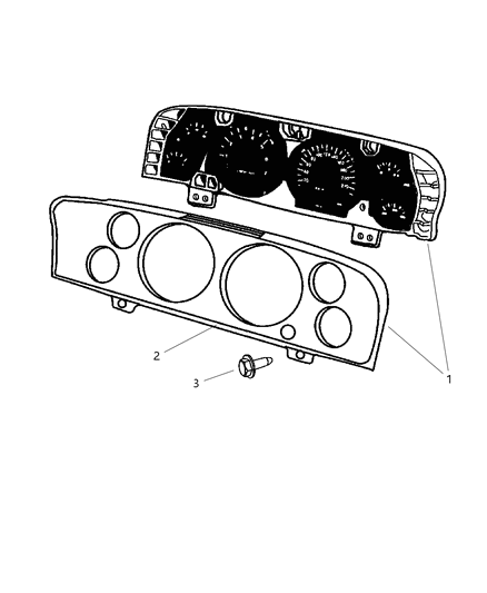 2009 Dodge Ram 3500 Cluster-Instrument Panel Diagram for 5172496AD