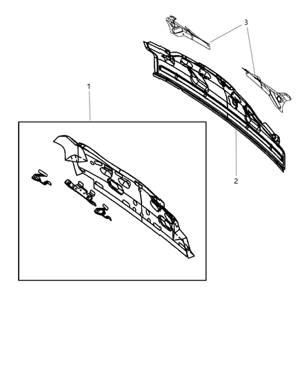 2005 Chrysler Crossfire Panel-Rear Closure Diagram for 5104850AA