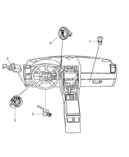 2011 Chrysler 300 Switches Instrument Panel Diagram