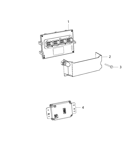 2016 Dodge Viper Engine Controller Module Diagram for 5035394AE