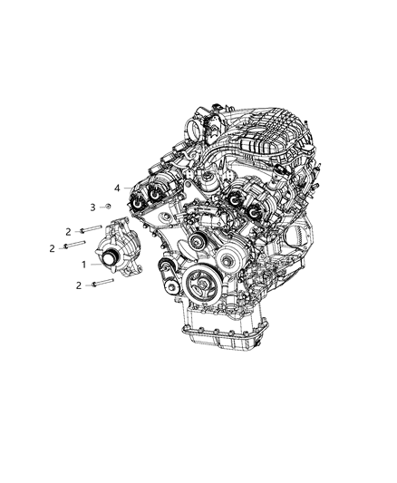 2019 Dodge Durango Parts, Generator/Alternator & Related Diagram 1