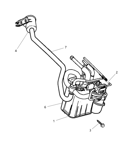 2003 Chrysler 300M Vapor Canister & Leak Detection Pump Diagram