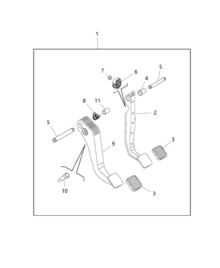 2018 Ram ProMaster 1500 Pedal Assembly Diagram 2