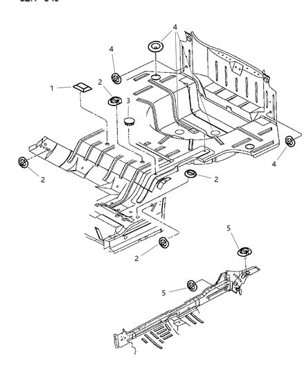 2001 Chrysler Concorde Plugs - Floor Pan Diagram