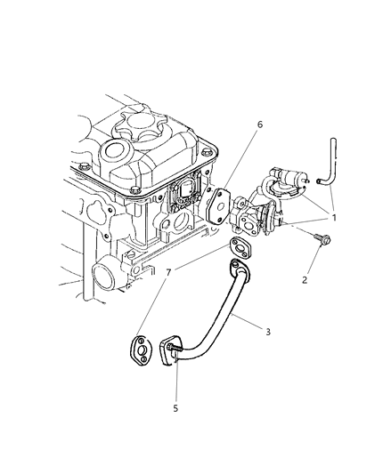 1998 Chrysler Sebring EGR System Diagram 1