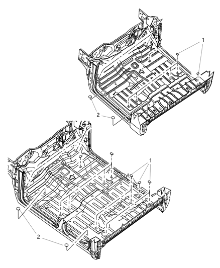 2017 Ram 3500 Pickup Floor Pan Plugs Diagram