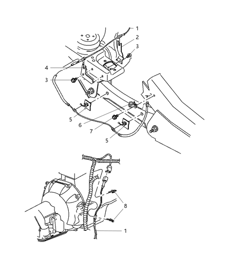 1997 Jeep Wrangler Front Axle Brake Sensor Wiring Brackets & Fasteners Diagram