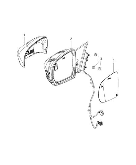 2020 Jeep Compass Cap-Mirror Diagram for 68348432AA