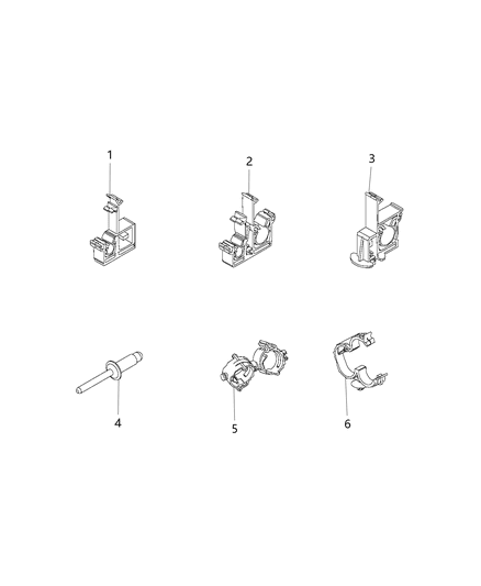 2020 Ram ProMaster 1500 Clip-Tube Diagram for 68134317AA